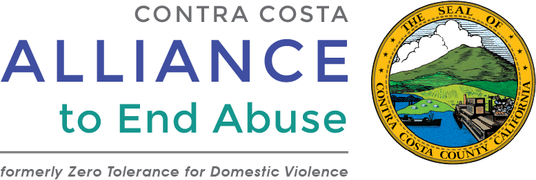 Contra Costa Alliance to End Abuse logo with County Seal