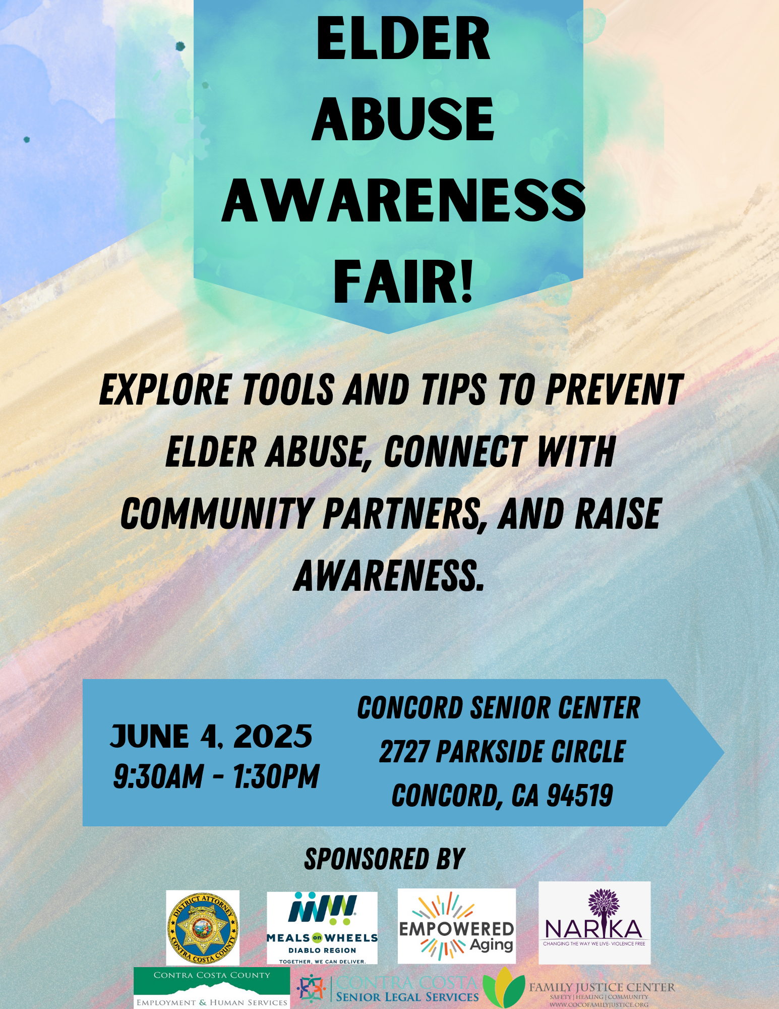 Elder Abuse Prevention Fair, happening June 4 2025